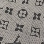 Louis Vuitton Scarf Escherve Logomania Wool Silk Light Gray — view 6