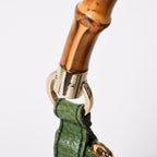 Gucci Bamboo Anita Hobo Handbag Leather Studs Green Gold — view 4