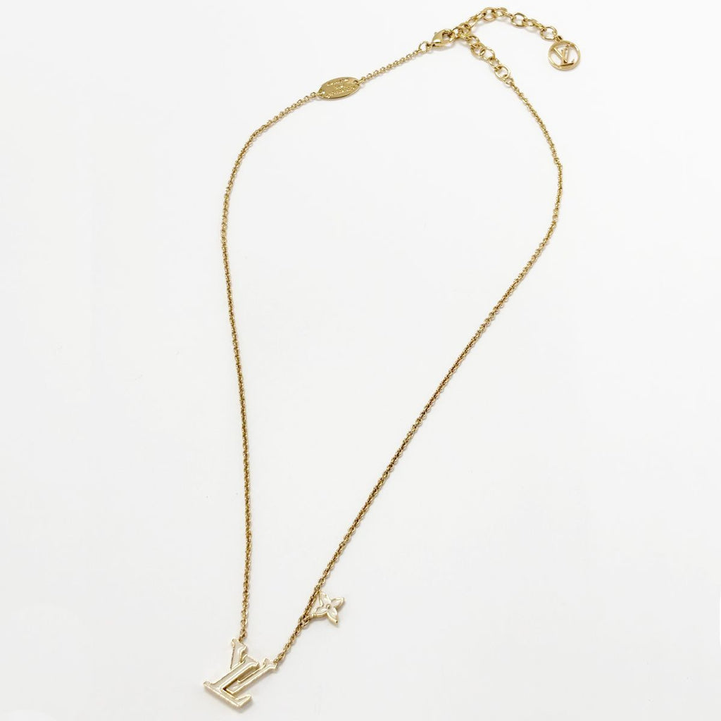 Louis Vuitton Pendant Logo LV Iconic Enamel Gold White — view 8