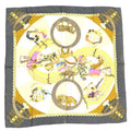 Hermes Carre 90 Scarf Circus 100% Silk Gray Xmulticolor
