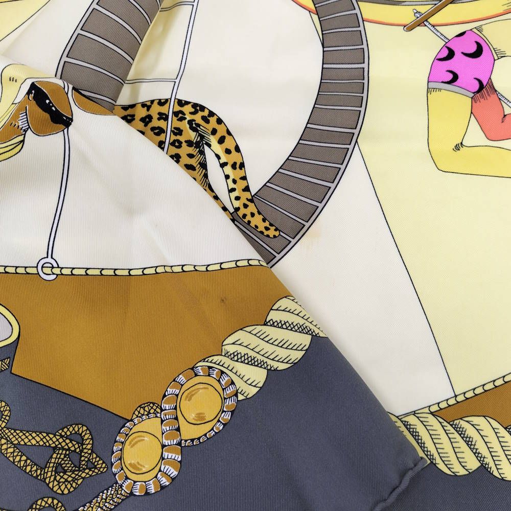 Hermes Carre 90 Scarf Circus 100% Silk Gray Xmulticolor — view 5