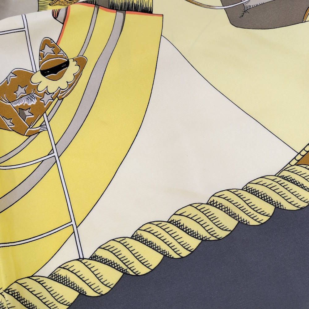Hermes Carre 90 Scarf Circus 100% Silk Gray Xmulticolor — view 6