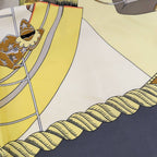 Hermes Carre 90 Scarf Circus 100% Silk Gray Xmulticolor — view 6