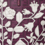 Fendi Tote Bag Purple White Floral Pattern Zucca Canvas — view 8