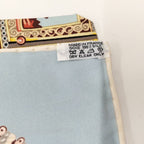 Hermes Carre 90 Scarf Paprol Carriage and Nobility 100% Silk Light Blue — view 6