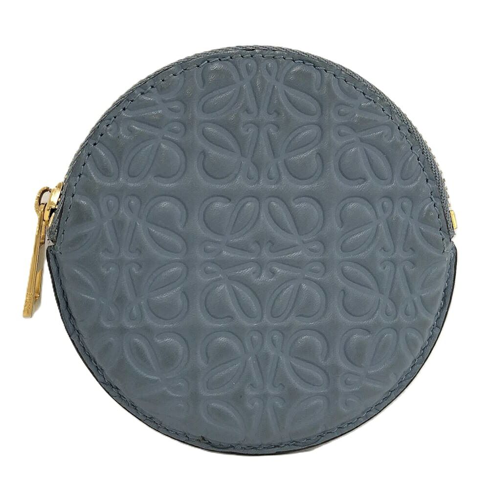 Loewe Repeat Anagram Coin Case Leather Blue