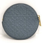 Loewe Repeat Anagram Coin Case Leather Blue — view 2
