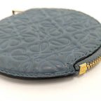 Loewe Repeat Anagram Coin Case Leather Blue — view 3
