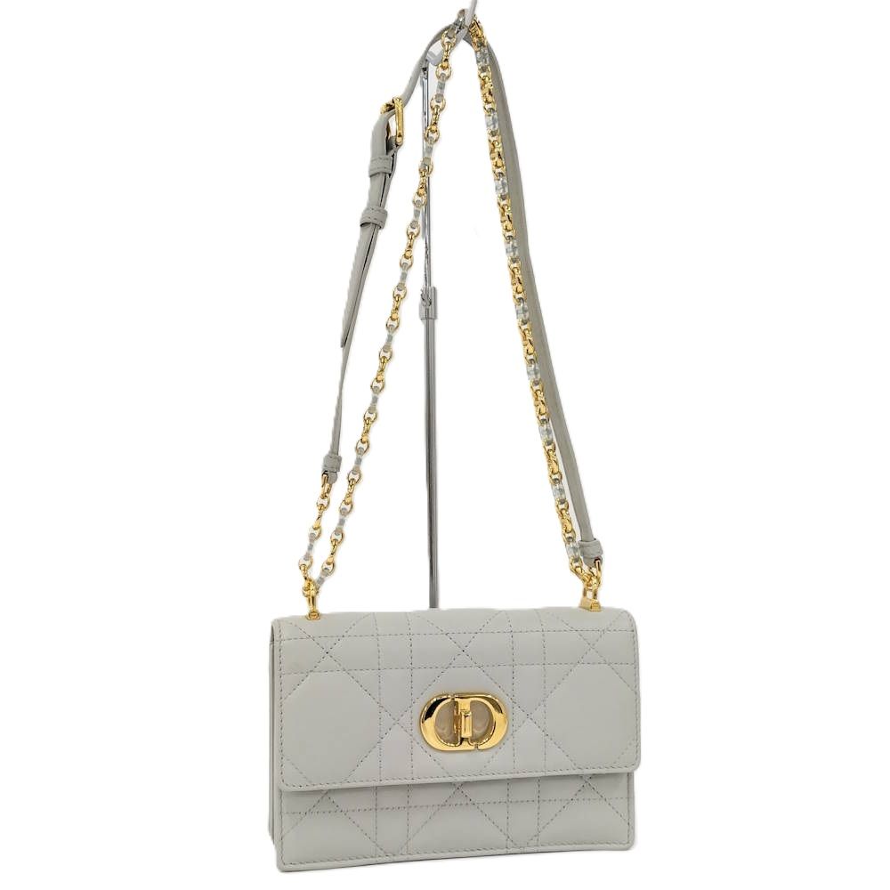 Dior Miscaro Mini Bag Macro Cannage Lambskin Light Gray
