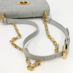Dior Miscaro Mini Bag Macro Cannage Lambskin Light Gray — view 5