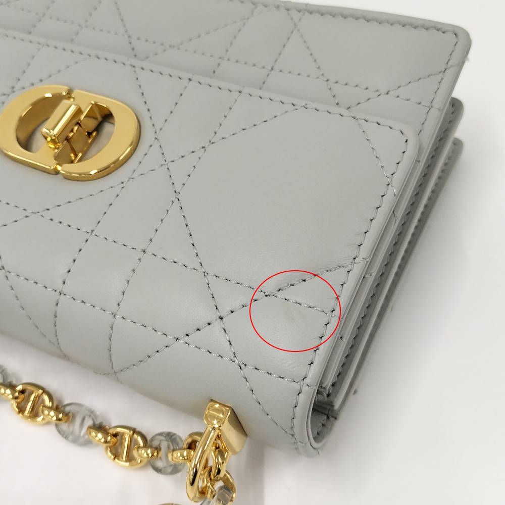 Dior Miscaro Mini Bag Macro Cannage Lambskin Light Gray — view 6