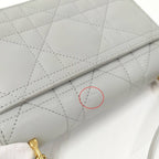 Dior Miscaro Mini Bag Macro Cannage Lambskin Light Gray — view 7