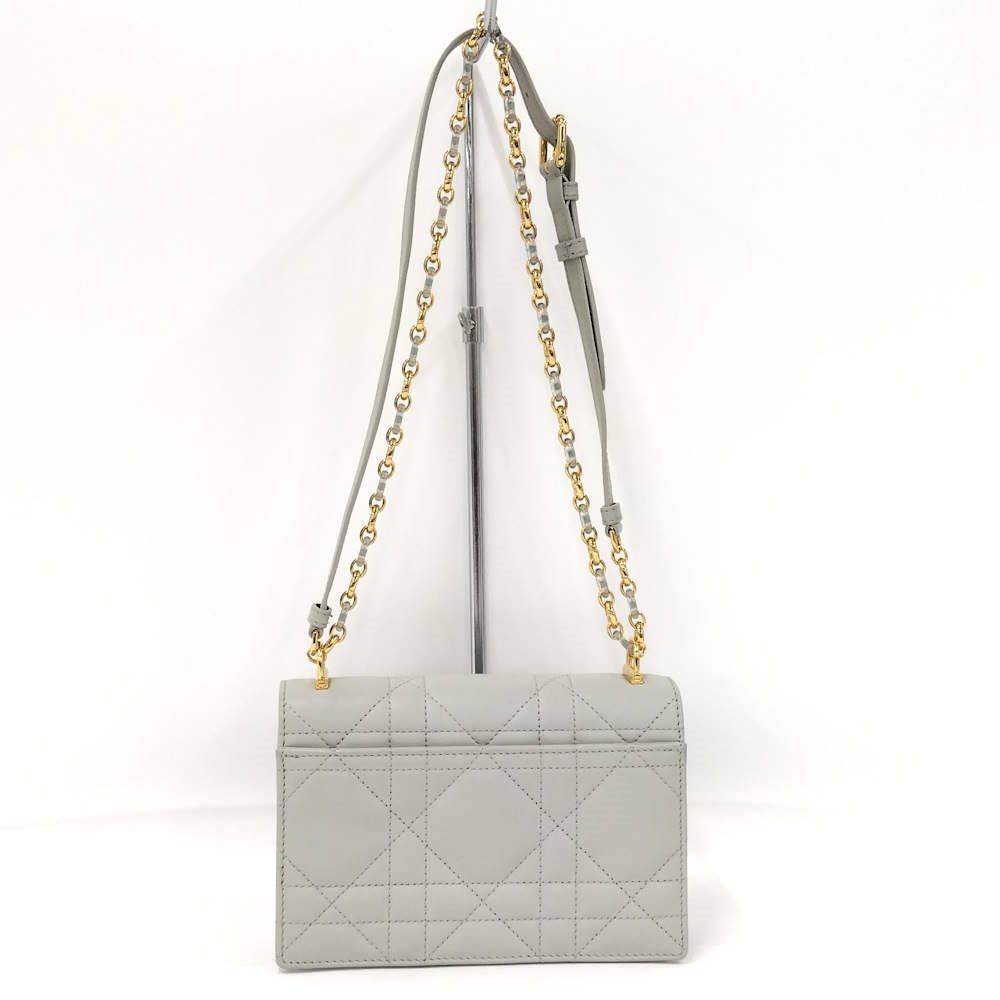 Dior Miscaro Mini Bag Macro Cannage Lambskin Light Gray — view 2