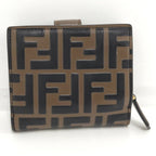 Fendi Compact Wallet F's Leather Khaki — view 3