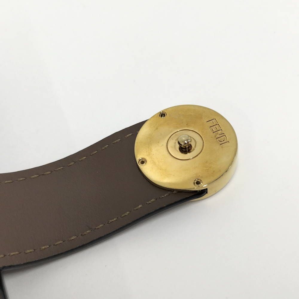 Fendi Compact Wallet F's Leather Khaki — view 7