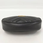 Gucci GG Marmont Waist Pouch Black Leather — view 4