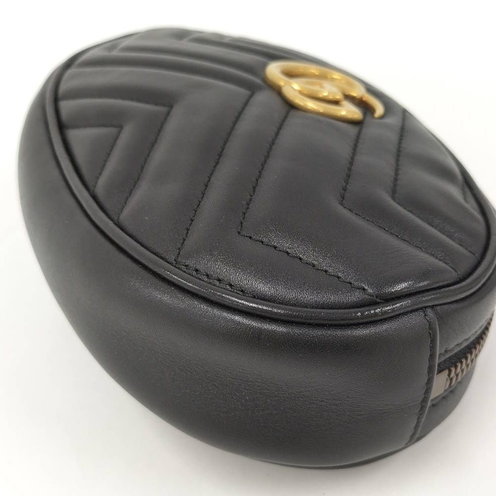 Gucci GG Marmont Waist Pouch Black Leather — view 5