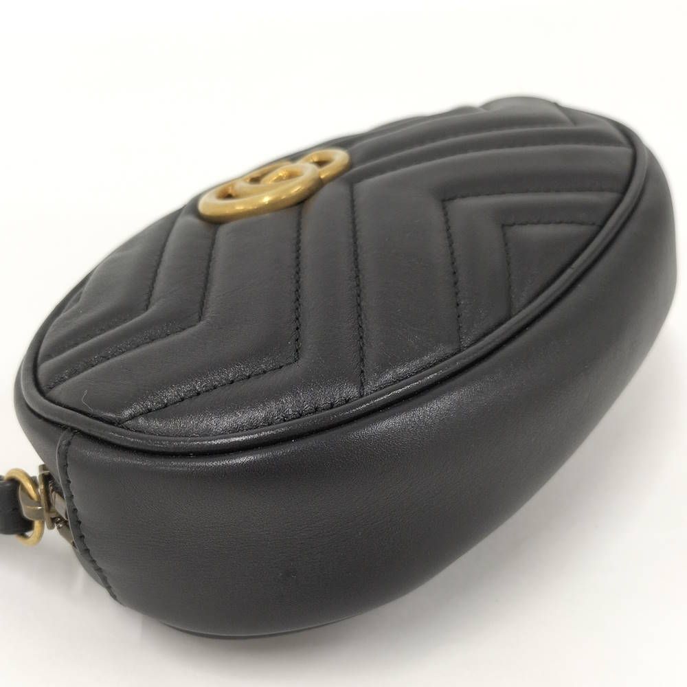 Gucci GG Marmont Waist Pouch Black Leather — view 3