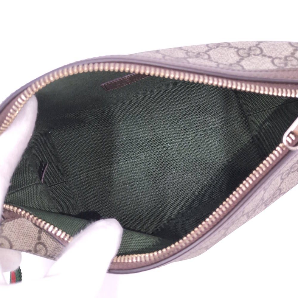 Gucci Ophidia Shoulder Bag GG Supreme Leather Brown — view 8