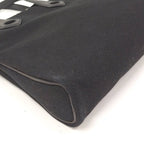Hermes Sac Eve MM Handbag Toile Ash Leather Black — view 3