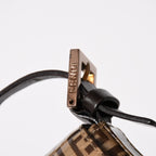 Fendi Mamma Baguette Bag Zucchino Vinyl Brown Blanc — view 7