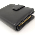 Prada 2 Folding Wallet Leather Black — view 4