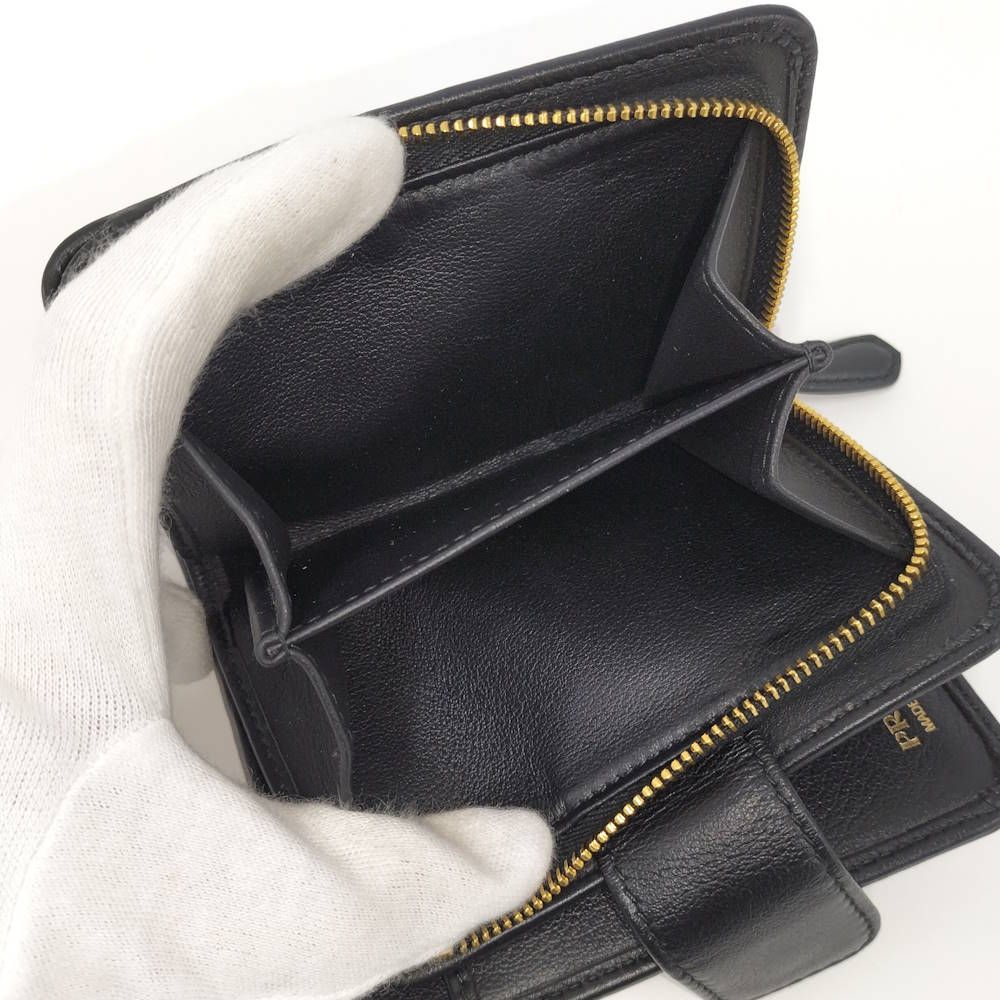 Prada 2 Folding Wallet Leather Black — view 7