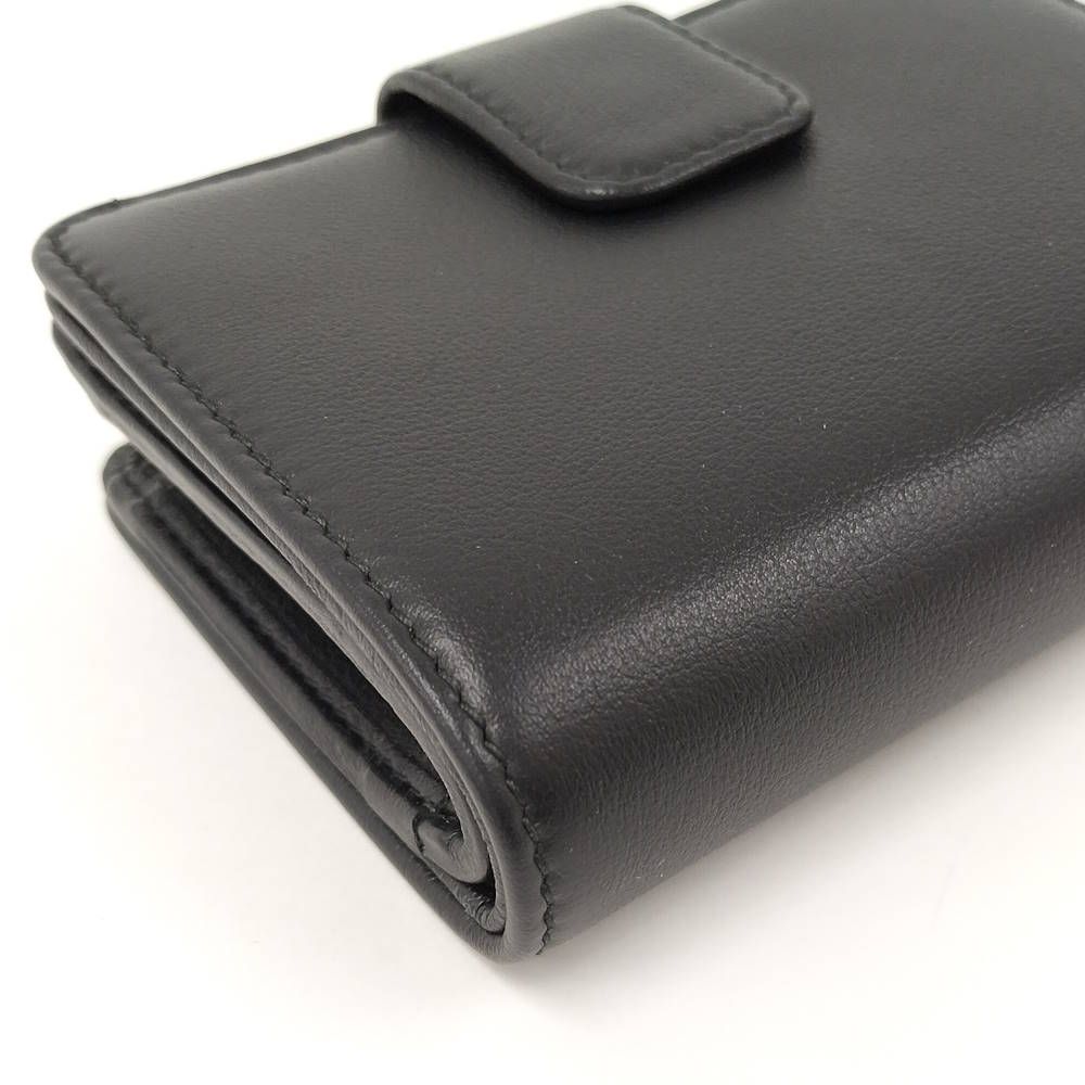 Prada 2 Folding Wallet Leather Black — view 3