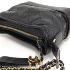 Chanel Gabriel Chain Shoulder Bag Leather Black — view 3