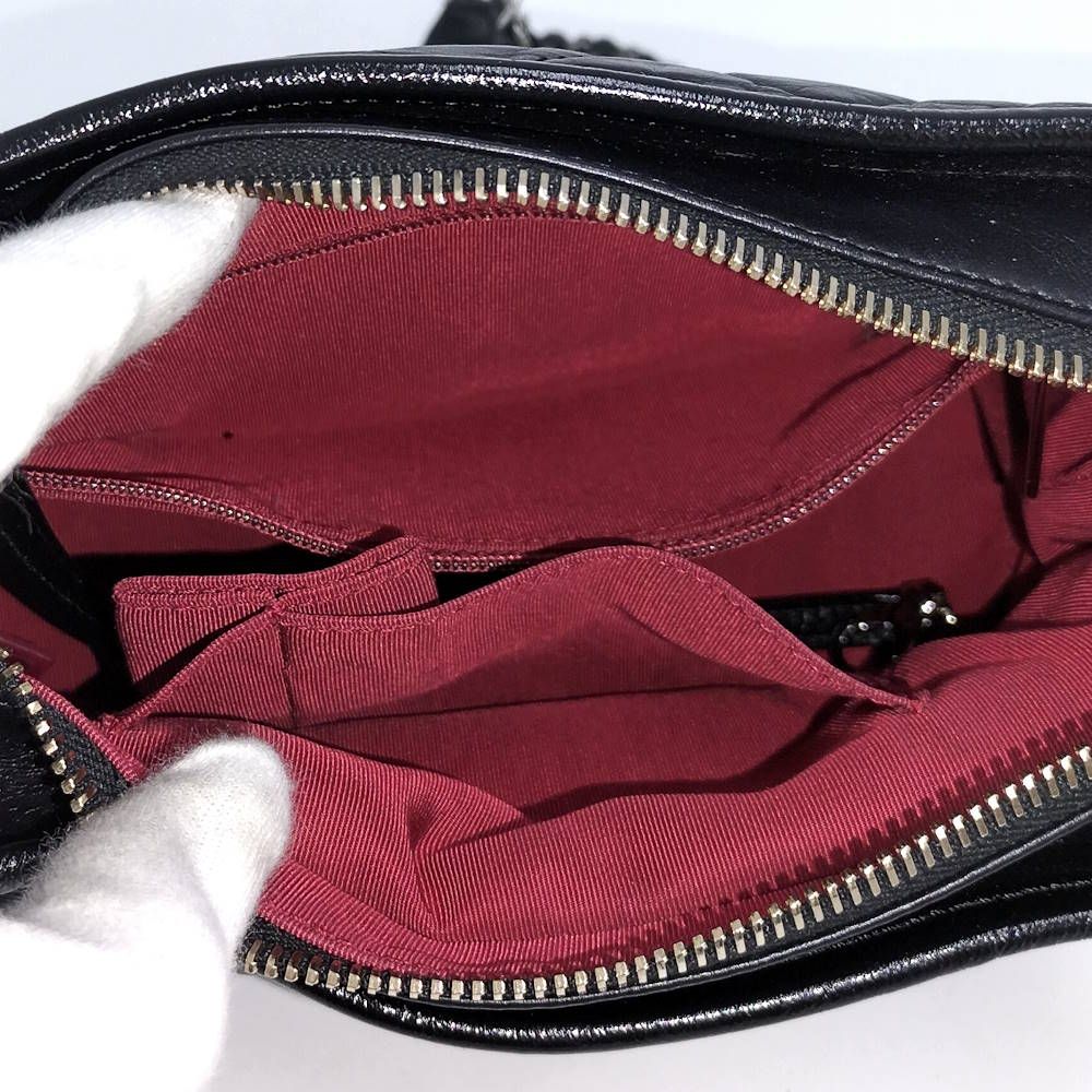 Chanel Gabriel Chain Shoulder Bag Leather Black — view 8