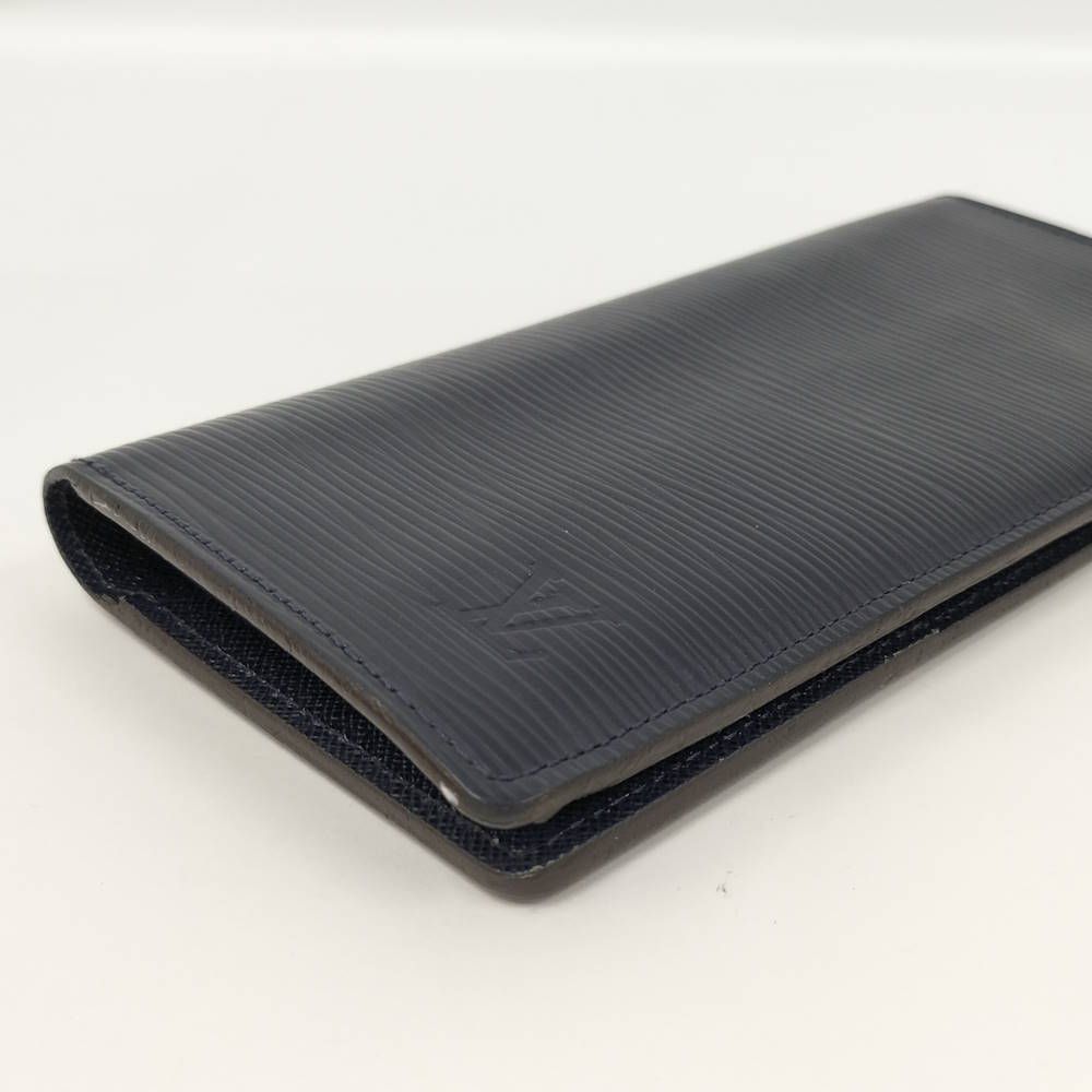 Louis Vuitton Portefeuille Brazza Epi Blue Marine Wallet — view 6