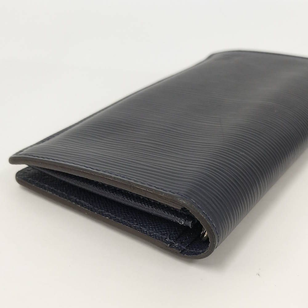 Louis Vuitton Portefeuille Brazza Epi Blue Marine Wallet — view 4