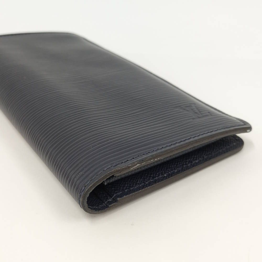 Louis Vuitton Portefeuille Brazza Epi Blue Marine Wallet — view 5