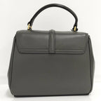 Celine Handbag Mini 16 Leather Gray Gold — view 2