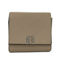 Loewe Compact Wallet Leather Beige