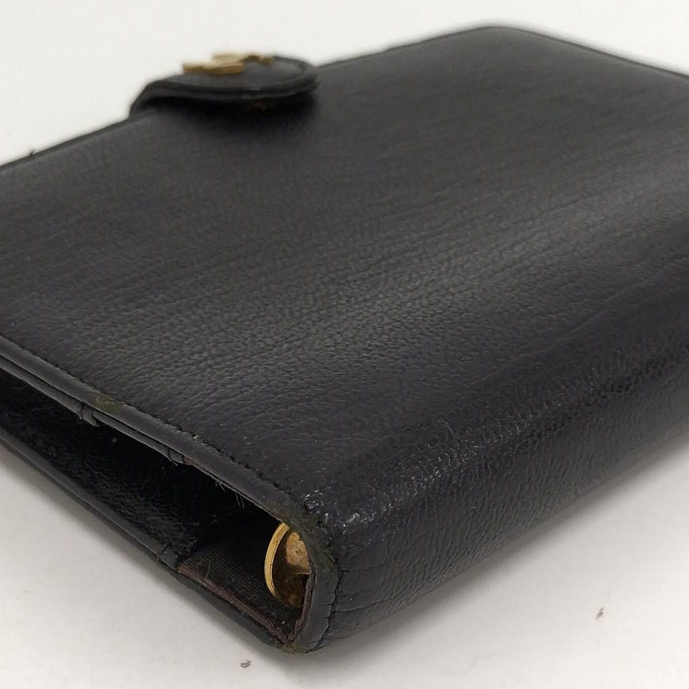 Chanel Notebook Cover CC Logo Gold Leather Black Agenda — view 3