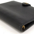 Chanel Notebook Cover CC Logo Gold Leather Black Agenda — view 4