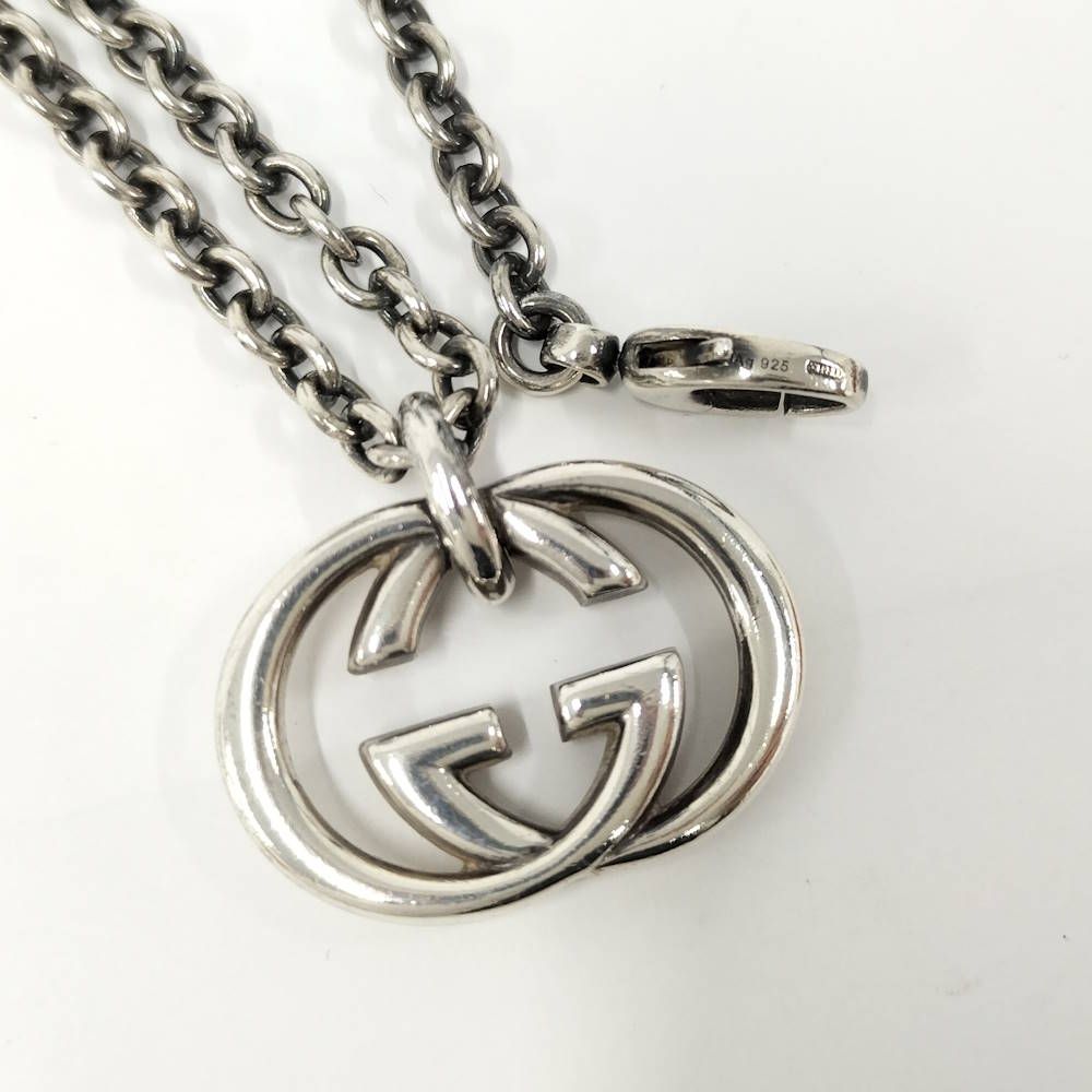 Gucci Interlocking Necklace Silver — view 8