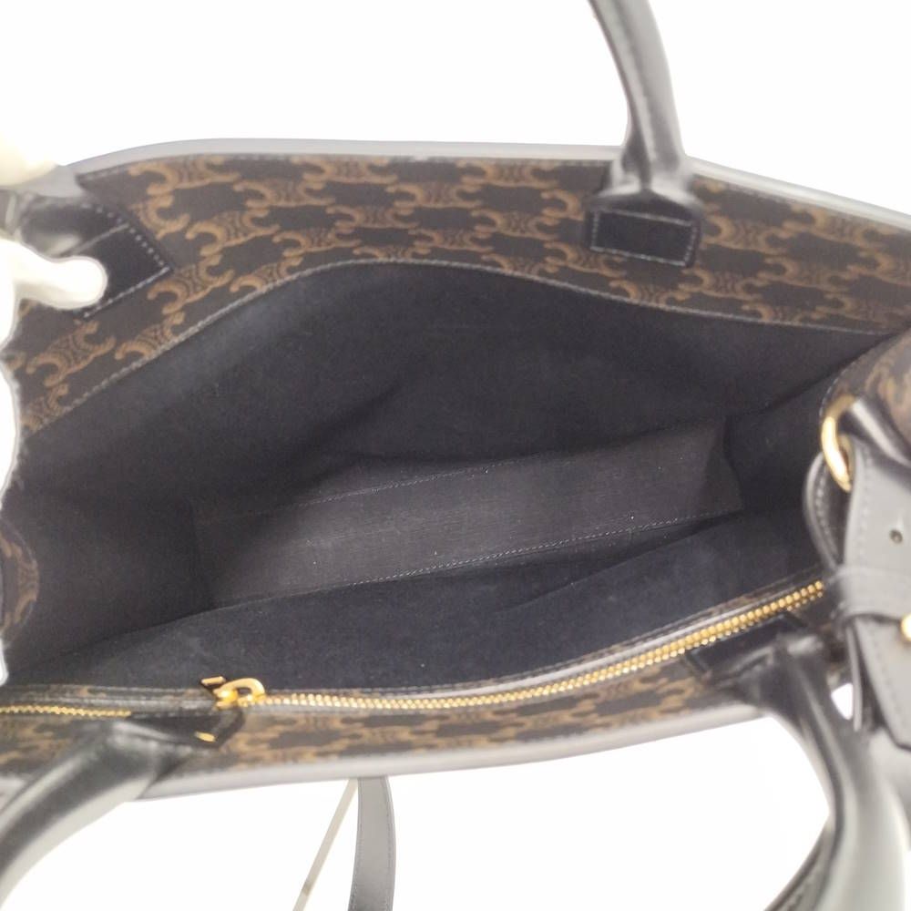 Celine Vertical Cabas 2-Way Handbag Triomphe Canvas — view 7