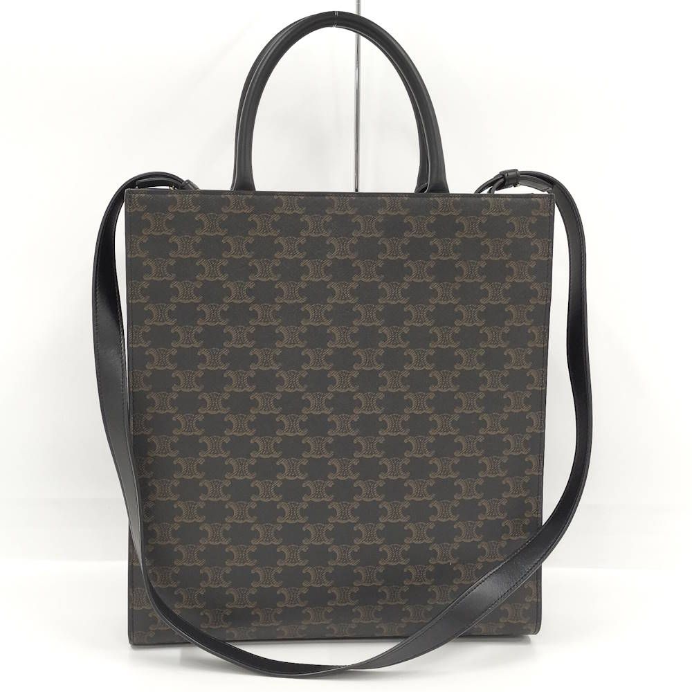 Celine Vertical Cabas 2-Way Handbag Triomphe Canvas — view 2