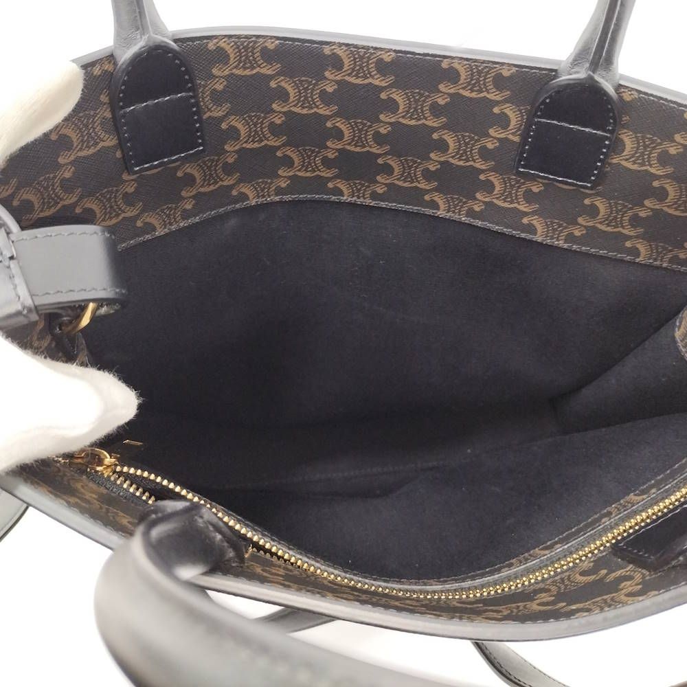 Celine Vertical Cabas 2-Way Handbag Triomphe Canvas — view 8