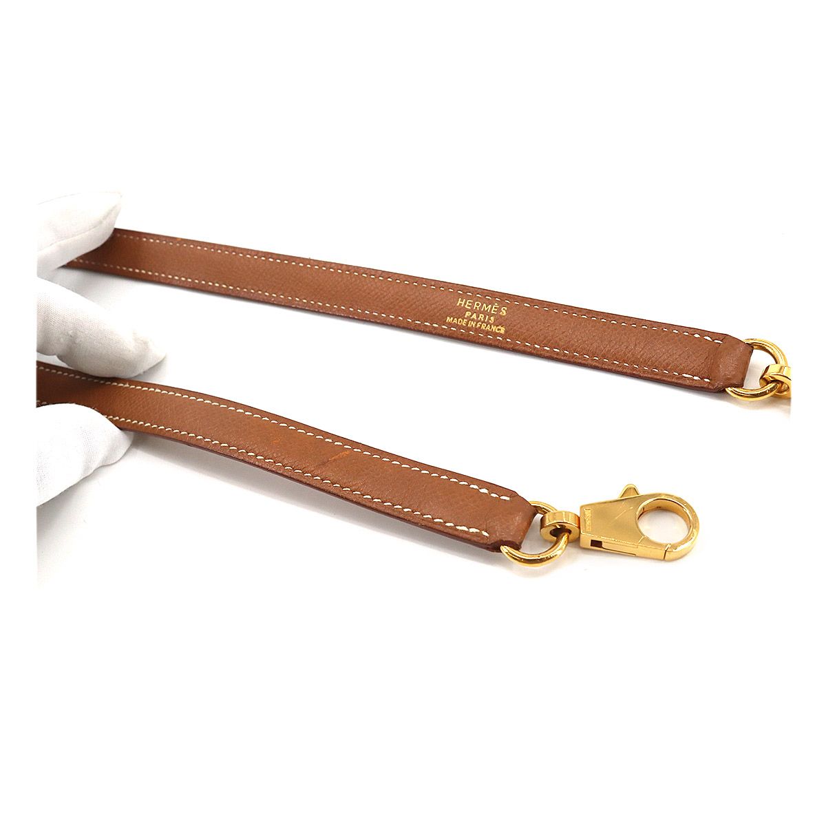 Hermes Kelly Bolide Shoulder Strap Courchevel Epsom Gold Brown — view 3