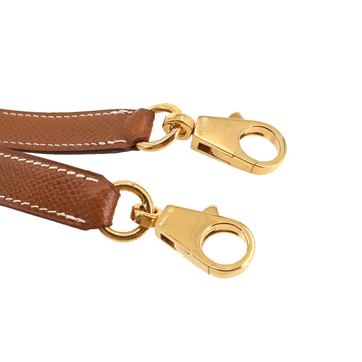 Hermes Kelly Bolide Shoulder Strap Epsom Gold Brown — view 4