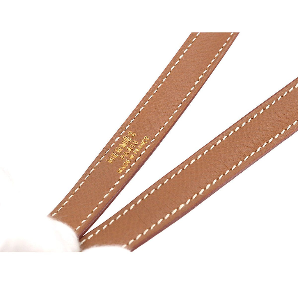 Hermes Kelly Bolide Shoulder Strap Epsom Gold Brown — view 4