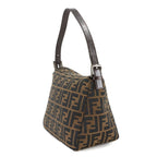 Fendi Zucca Mamma Baguette Shoulder Bag Canvas Leather Brown — view 4