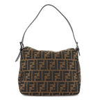 Fendi Zucca Mamma Baguette Shoulder Bag Canvas Leather Brown — view 3