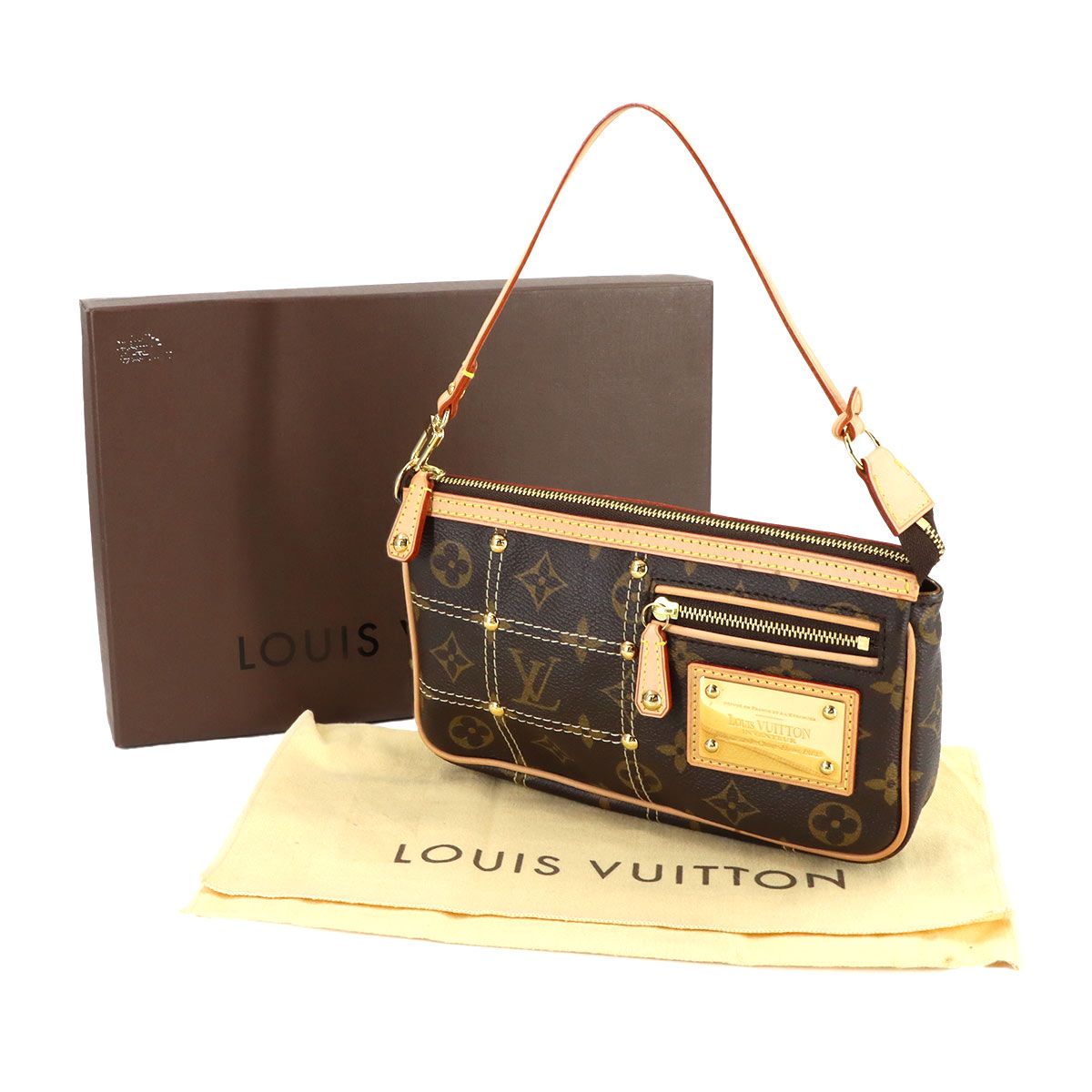 Louis Vuitton Monogram Rivet Pochette Soir Pouch — view 2