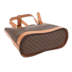 Celine Macadam Hand Bag Leather Brown Gold Vintage — view 4