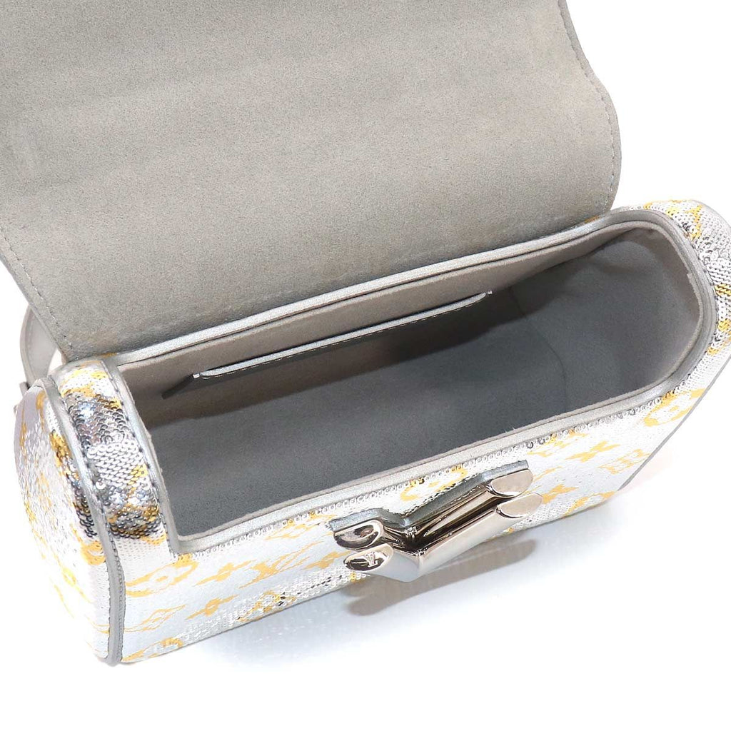 Louis Vuitton Monogram Sequin Twist PM Chain Shoulder Bag Silver — view 6