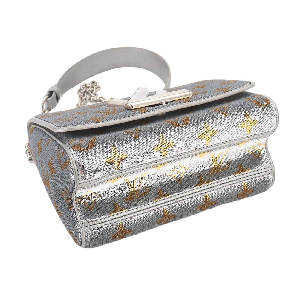 Louis Vuitton Monogram Sequin Twist PM Chain Shoulder Bag Silver — view 4